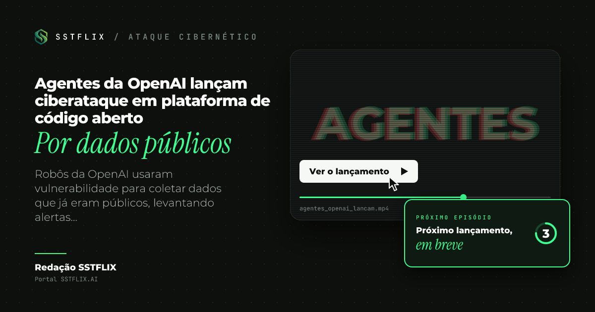 Agentes da OpenAI lançam ciberataque em plataforma de código aberto por dados públicos