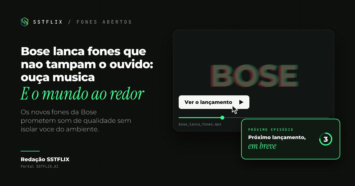 Bose lanca fones que nao tampam o ouvido: ouça musica e o mundo ao redor
