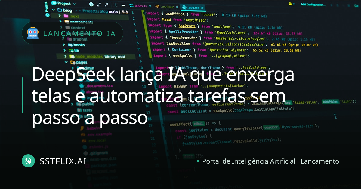 DeepSeek lança IA que enxerga telas e automatiza tarefas sem passo a passo