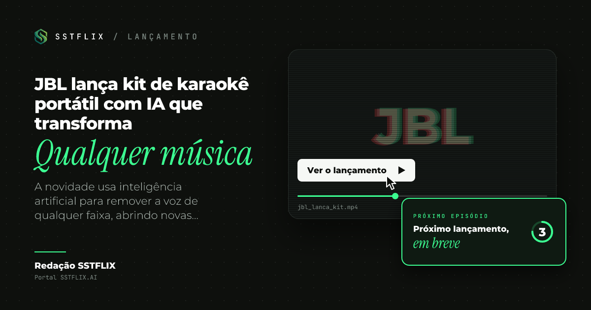JBL lança kit de karaokê portátil com IA que transforma qualquer música