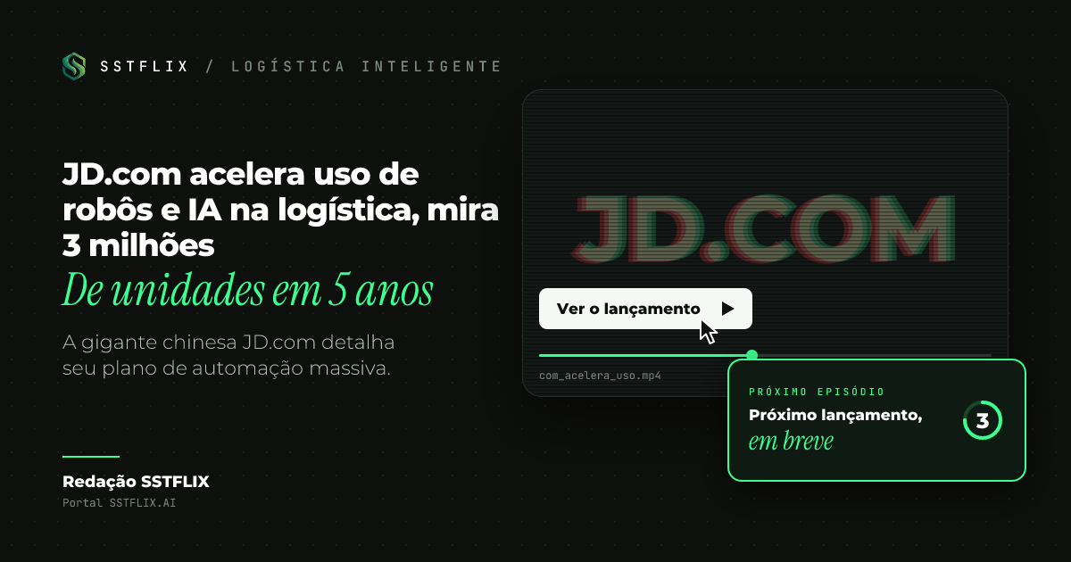 JD.com acelera uso de robôs e IA na logística, mira 3 milhões de unidades em 5 anos