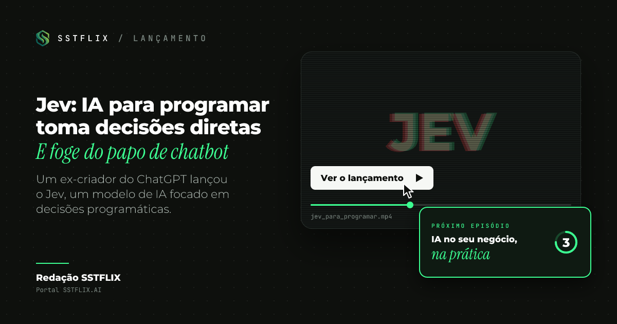 Jev: IA para programar toma decisões diretas e foge do papo de chatbot