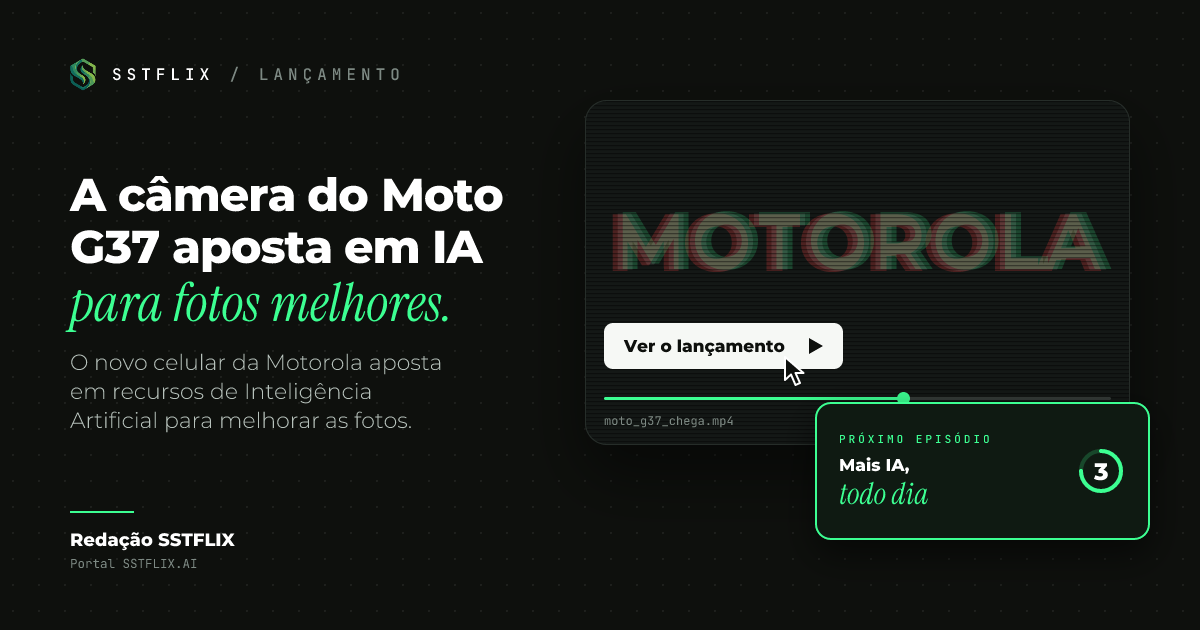 Moto G37 chega com câmera de 50 MP e IA no Brasil