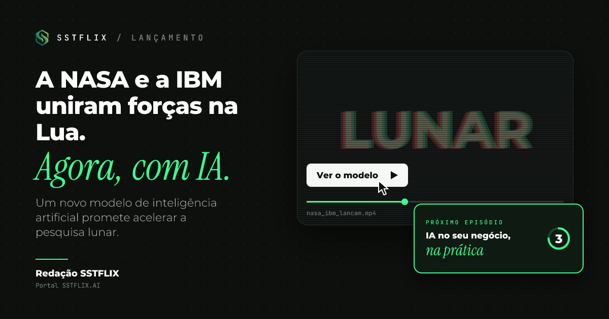 NASA e IBM lançam IA para a Lua: 17 anos de dados abertos para cientistas