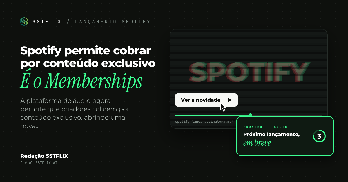 Spotify lança assinaturas pagas para podcasts e disputa mercado com YouTube