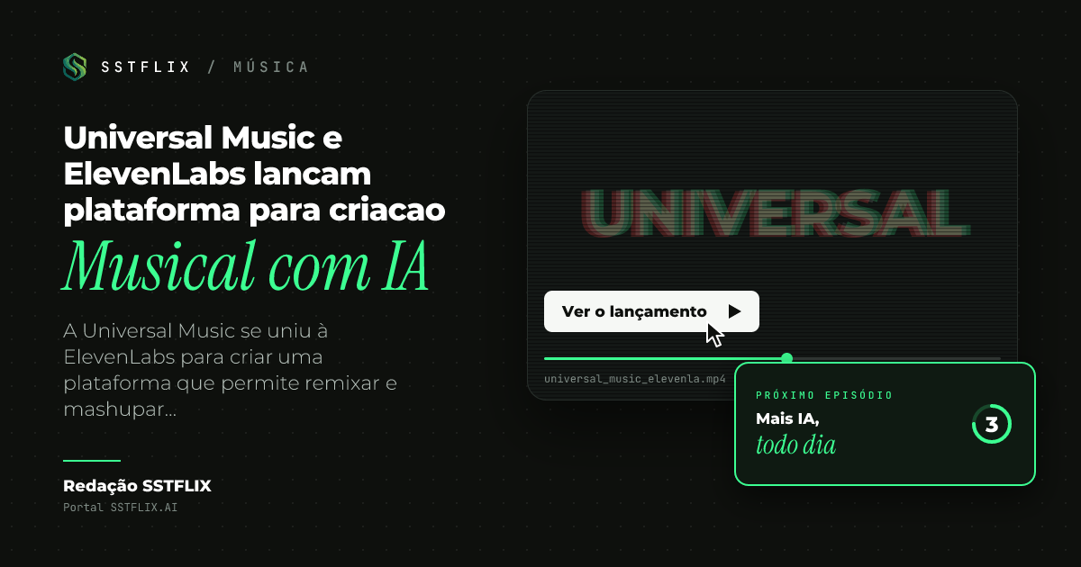 Universal Music e ElevenLabs lancam plataforma para criacao musical com IA